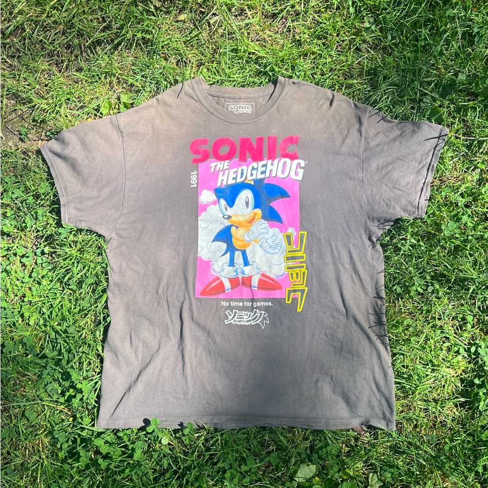 Sonic the Hedgehog 1991 Print Tee XL | Retro Brown Gaming Shirt